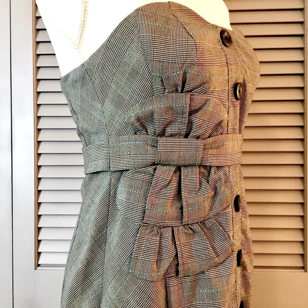NWOT Anthropologie Floreat Plaid Dress - Picture 3 of 16